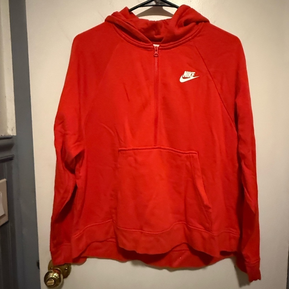 Nike Red Pullover Hooded Sweatshirt